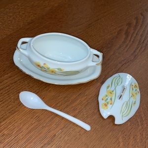 Vintage Toscany Fine China salt cellar/sauce dish